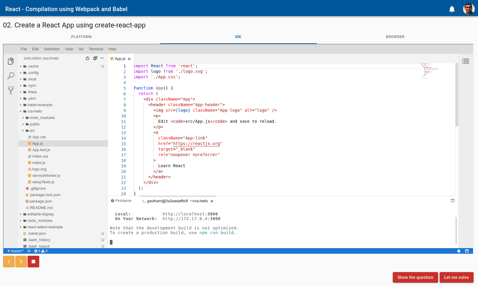 IDE in the Browser