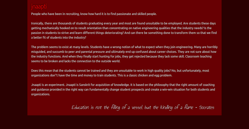 The Jnaapti Journey - Prologue